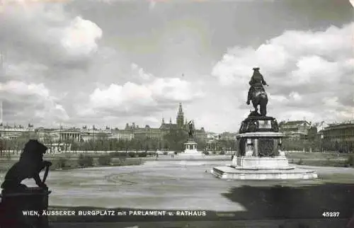 AK / Ansichtskarte  Wien_AT aeusserer Burgplatz mit Parlament und Rathaus