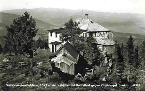 AK / Ansichtskarte 73982409 Knittelfeld_Steiermark_AT Naturfreundeschutzhaus am Steinplan mit Zirbitzkogel