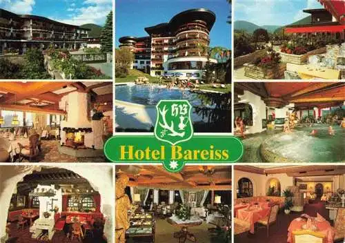 AK / Ansichtskarte 73982446 Baiersbronn_Schwarzwald Kurhotel Bareiss Mitteltal Gastraeume Schwimmbad Terrasse Hallenbad Kaminzimmer