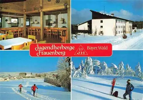AK / Ansichtskarte 73982542 Haidmuehle Jugendherberge Frauenberg Gaststube Langlaufloipe Winteridyll