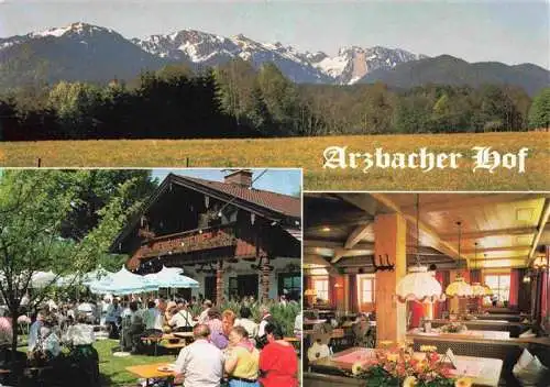 AK / Ansichtskarte  Arzbach_Bad_Toelz Arzbacher Hof Gastraum Freiterrasse