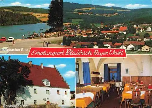 AK / Ansichtskarte 73982556 Blaibach_Bayern Blaibacher See Panorama Schlossgasthof Gastraum