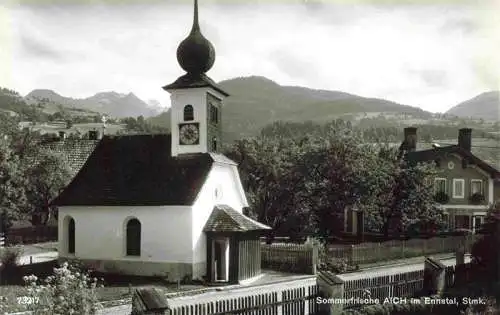 AK / Ansichtskarte  Aich_Ennstal_Aich-Assach_Steiermark_AT Motiv mit Kirche Sommerfrische