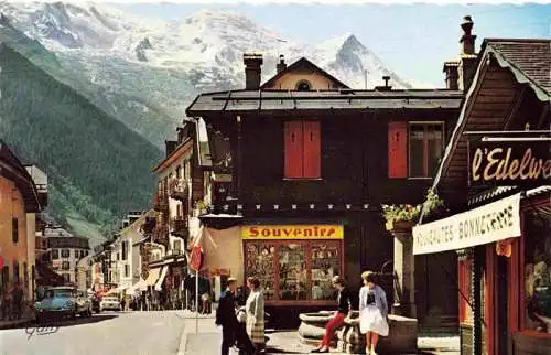 AK / Ansichtskarte  CHAMONIX_74_Haute-Savoie Rue Joseph Vallot et le Mont Blanc