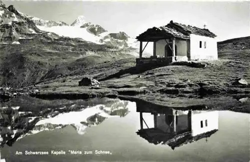 AK / Ansichtskarte  Zermatt_VS Kapelle Maria zum Schnee am Schwarzsee Wasserspiegelung