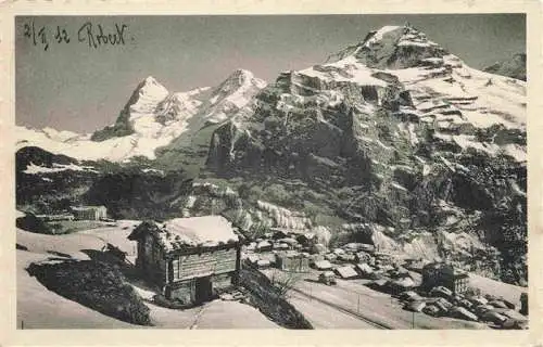AK / Ansichtskarte  Muerren_BE Winterpanorama Blick gegen Eiger Moench und Jungfrau Berner Alpen