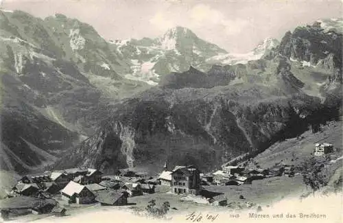 AK / Ansichtskarte  Muerren_BE Panorama Blick gegen Breithorn Berner Alpen