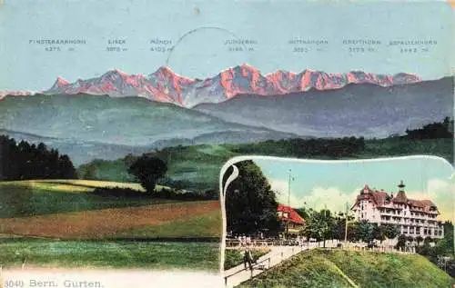 AK / Ansichtskarte  BERN_BE Berghotel Restaurant auf dem Gurten Landschaftspanorama Alpen