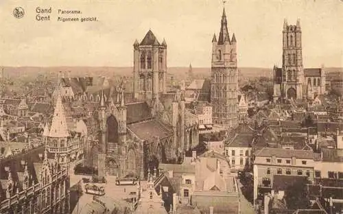 AK / Ansichtskarte 73982704 GENT_Gand_Belgie Panorama Stadtzentrum Kirchen