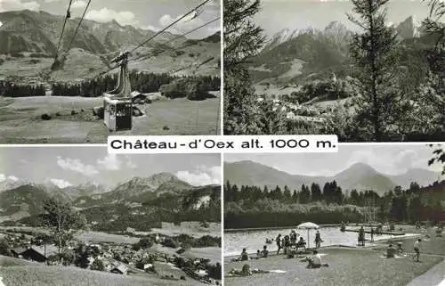 AK / Ansichtskarte  Chateau-d_Oex_VD Panorama Alpen Bergbahn Freibad