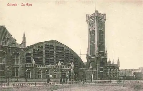 AK / Ansichtskarte  OSTENDE_Oostende_West-Vlaanderen_Belgie La Gare Bahnhof