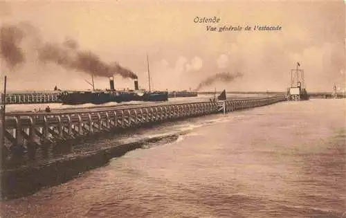 AK / Ansichtskarte  OSTENDE_Oostende_West-Vlaanderen_Belgie Vue générale de l'estacade