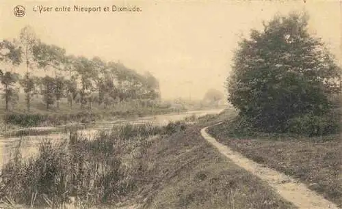 AK / Ansichtskarte 73982797 NIEUPORT_Nieuwpoort_West-Vlaanderen_Belgie L'Yser entre Nieuport et Dixmude