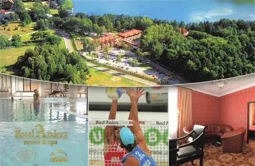 AK / Ansichtskarte 73982818 Stare_Jablonki_PL Panorama Hotel Anders Hallenbad Volleyball Zimmer