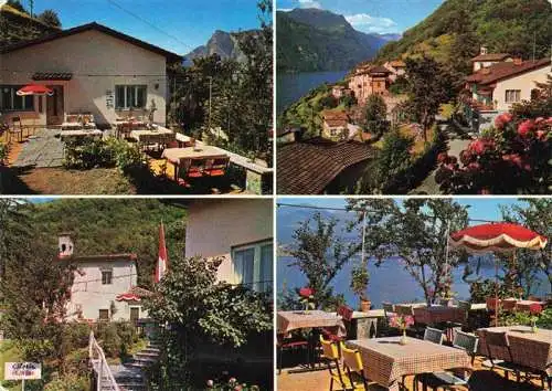 AK / Ansichtskarte  Caprino_Lugano_TI Osteria Cavallini Terrassen Park