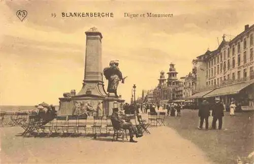 AK / Ansichtskarte 73982882 Blankenberghe_BLANKENBERGE_Belgie Digue et Monument