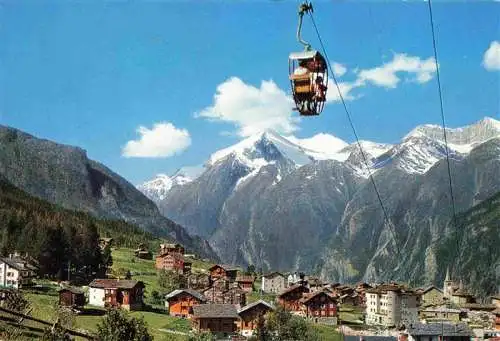 AK / Ansichtskarte  Graechen_Visp_VS Sesselbahn Graechen - Hannigalp mit Weisshorn Bishorn Barrhoerner Walliser Alpen