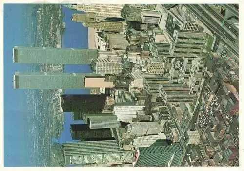 AK / Ansichtskarte 73982919 Manhattan__New_York_USA Aerial view of lower Manhattan Skyline New York's financial district and World Trade Center