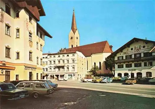 AK / Ansichtskarte  Holzkirchen_Oberbayern Gasthof Alte Post Apotheke Kirchturm