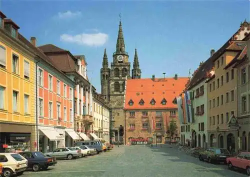 AK / Ansichtskarte  Ansbach_Unterfranken Martin Luther Platz und Gumbertuskirche