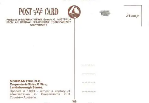 AK / Ansichtskarte  Normanton_Queensland_Australia Carpentari Shire Office