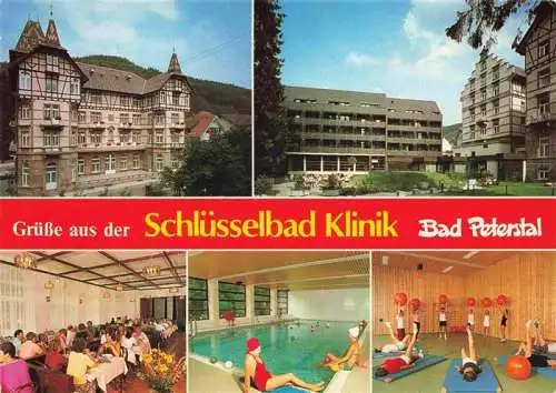 AK / Ansichtskarte  Bad_Peterstal-Griesbach Schluesselbad Klinik Speisesaal Hallenbad Gymnastikhalle