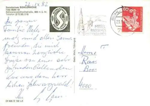AK / Ansichtskarte  Buehl_Baden Sanatorium Buehlerhoehe