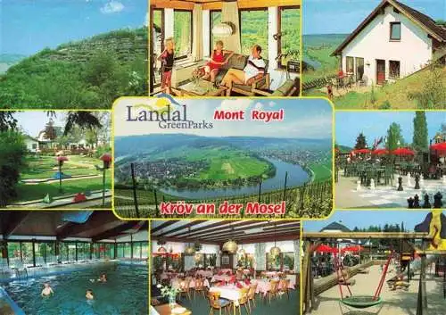 AK / Ansichtskarte  Kroev_Croev_Croev_Mosel Landau Green Parks Mont Royal Gastraeume Minigolf Gartenschach Hallenbad Speisesaal