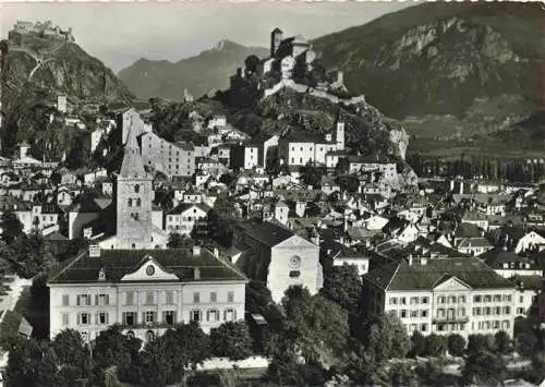 AK / Ansichtskarte  SION__Sitten_Seduno_VS Stadtpanorama mit Burg