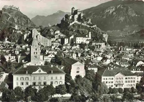 AK / Ansichtskarte  SION__Sitten_Seduno_VS Stadtpanorama mit Burg