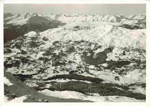 AK / Ansichtskarte  Lenzerheide_GR Winterpanorama Blick ins Tal Alpenkette