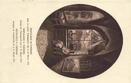 AK / Ansichtskarte  YVERDON-LES-BAINS_VD Pestalozzi in Yverdon Idee zu einem Transparent