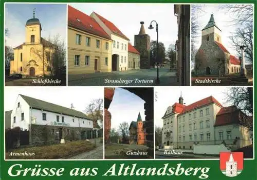 AK / Ansichtskarte  Altlandsberg_Brandenburg Schlosskirche Strausberger Torturm Stadtkirche Armenhaus Gutshaus Rathaus