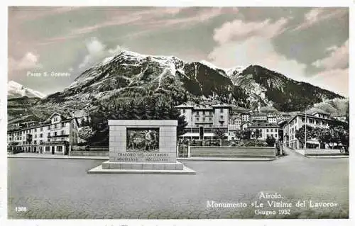 AK / Ansichtskarte  Airolo_TI Monumento Le Vittime del Lavoro Giugno 1932