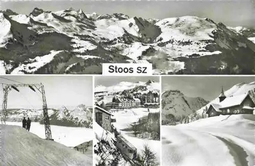 AK / Ansichtskarte  Stoos_SZ Panorama Skilift Ortsmotive
