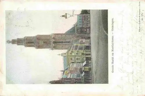 AK / Ansichtskarte 73983478 GRONINGEN_NL Grote Markt en Martini toren