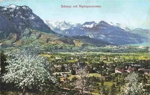 AK / Ansichtskarte  SCHWYZ_SZ mit Alpenpanorama