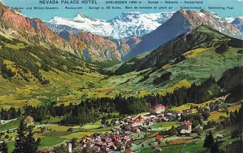AK / Ansichtskarte  Adelboden_BE Panorama mit Nevada Palace Hotel