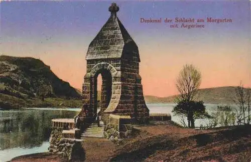AK / Ansichtskarte  Aegerisee_aegerisee_Unteraegeri_Unter-Aegeri_ZG Denkmal der Schlacht am Vorgarten