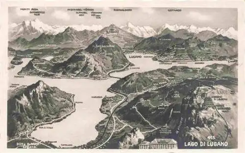 AK / Ansichtskarte 73983511 Lago_di_Lugano Panoramakarte