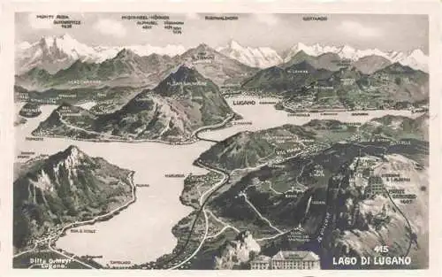 AK / Ansichtskarte  Lago_di_Lugano Panoramakarte