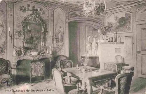 AK / Ansichtskarte  Gruyeres__Gruyere_Greyerz_FR Chateau de Gruyeres Salon