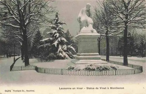 AK / Ansichtskarte  LAUSANNE_VD Statue de Vinet a Montbenon