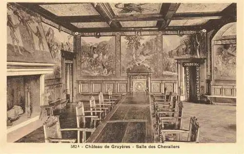 AK / Ansichtskarte  Gruyeres__Gruyere_Greyerz_FR Chateau de Gruyeres Salle des Chevaliers