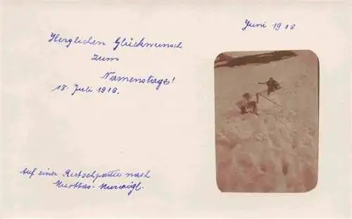 AK / Ansichtskarte  Muottas_Muragl_Muottas_Murail_2453m_GR Auf einer Rutschpartie