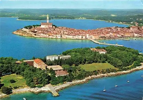 AK / Ansichtskarte 73983656 Rovinj_Rovigno_Istrien_Croatia Kuesenpanorama Hafen Halbinsel