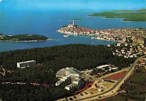 AK / Ansichtskarte  Rovinj_Rovigno_Istrien_Croatia Panorama Hotel Ferienanlage Hafen Kueste