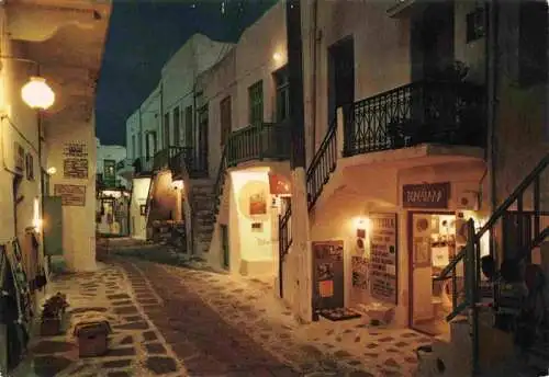 AK / Ansichtskarte  Mikonos Ansicht bei Nacht Gasse