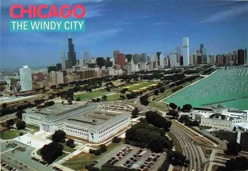 AK / Ansichtskarte  CHICAGO__Illinois_USA The windy city Museum of Natural History John G. Shedd Aquarium aerial view