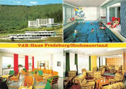 AK / Ansichtskarte  Fredeburg_Schmallenberg VdK-Haus Fredeburg Kneippkurort Hallenbad Aufenthaltsraum